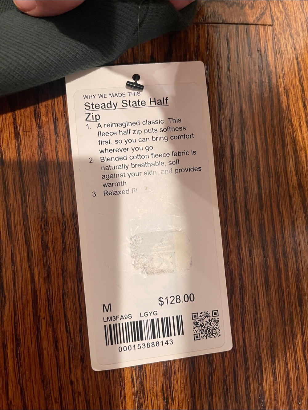 Men’s lululemon steady state half zip medium green